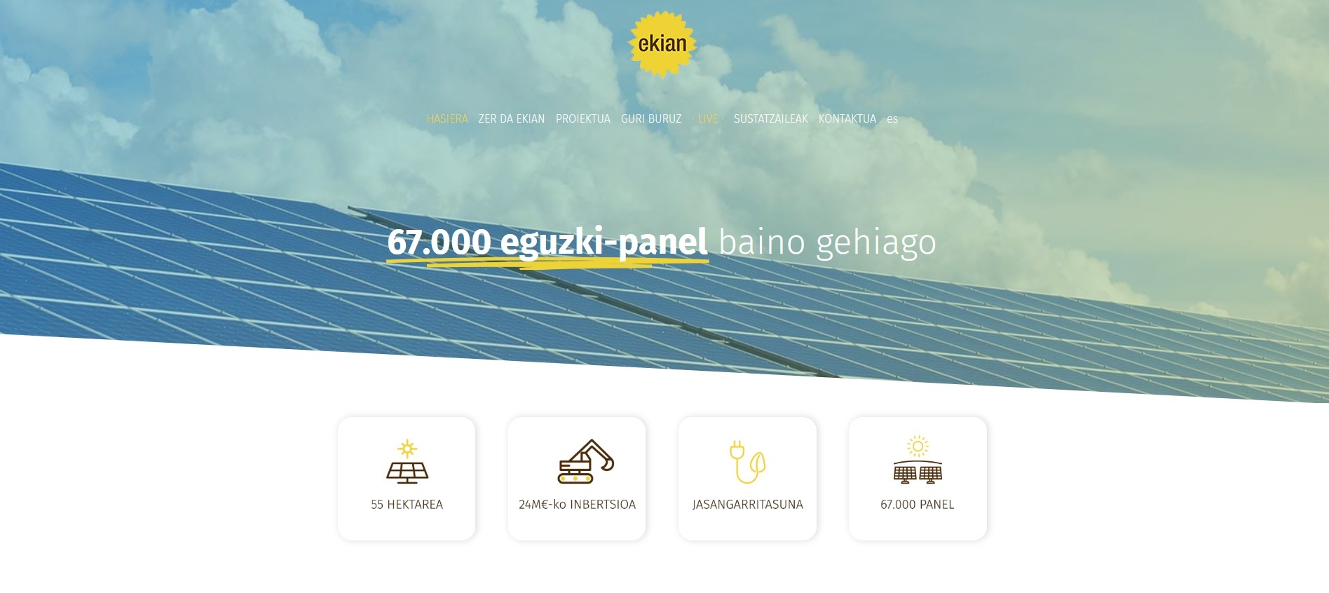 EKIAN jaio da, Euskadiko eguzki energia parke handiena