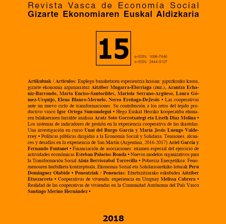 Eskuragarri dago jadanik sarean Gizarte Ekonomiako Euskal Aldizkaria REVES 15