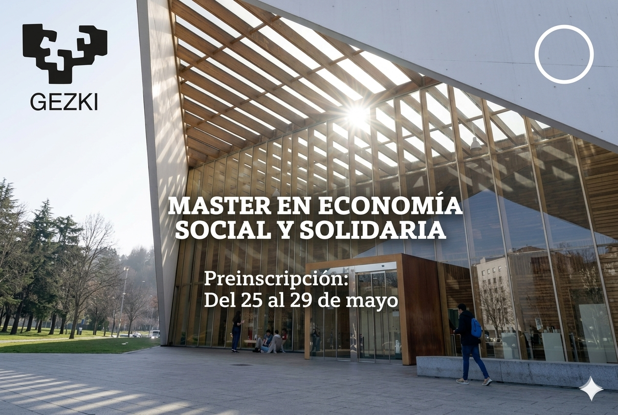Abierto el segundo plazo de preinscripción para el Máster en Economía Social y Solidaria