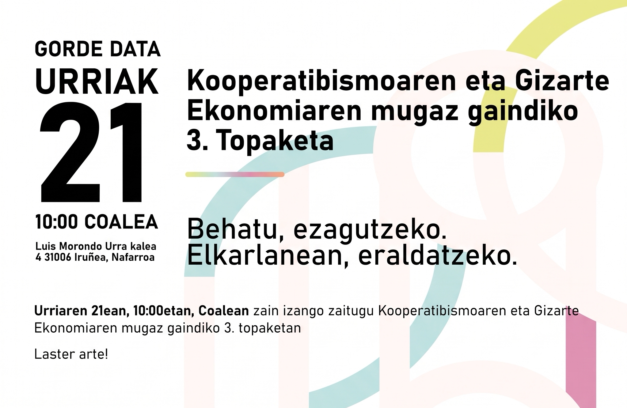 Kooperatibismoari eta Ekonomia Sozial eta Solidarioari buruzko Mugaz Gaindiko 3. Bilera